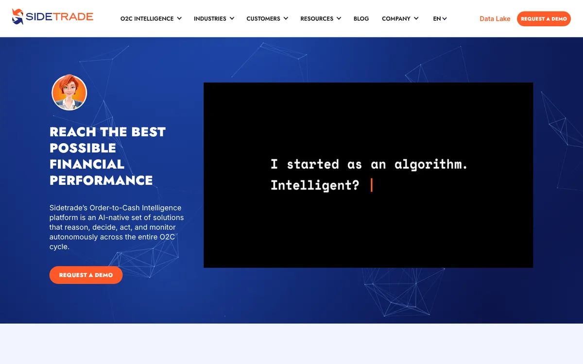 Sidetrade homepage