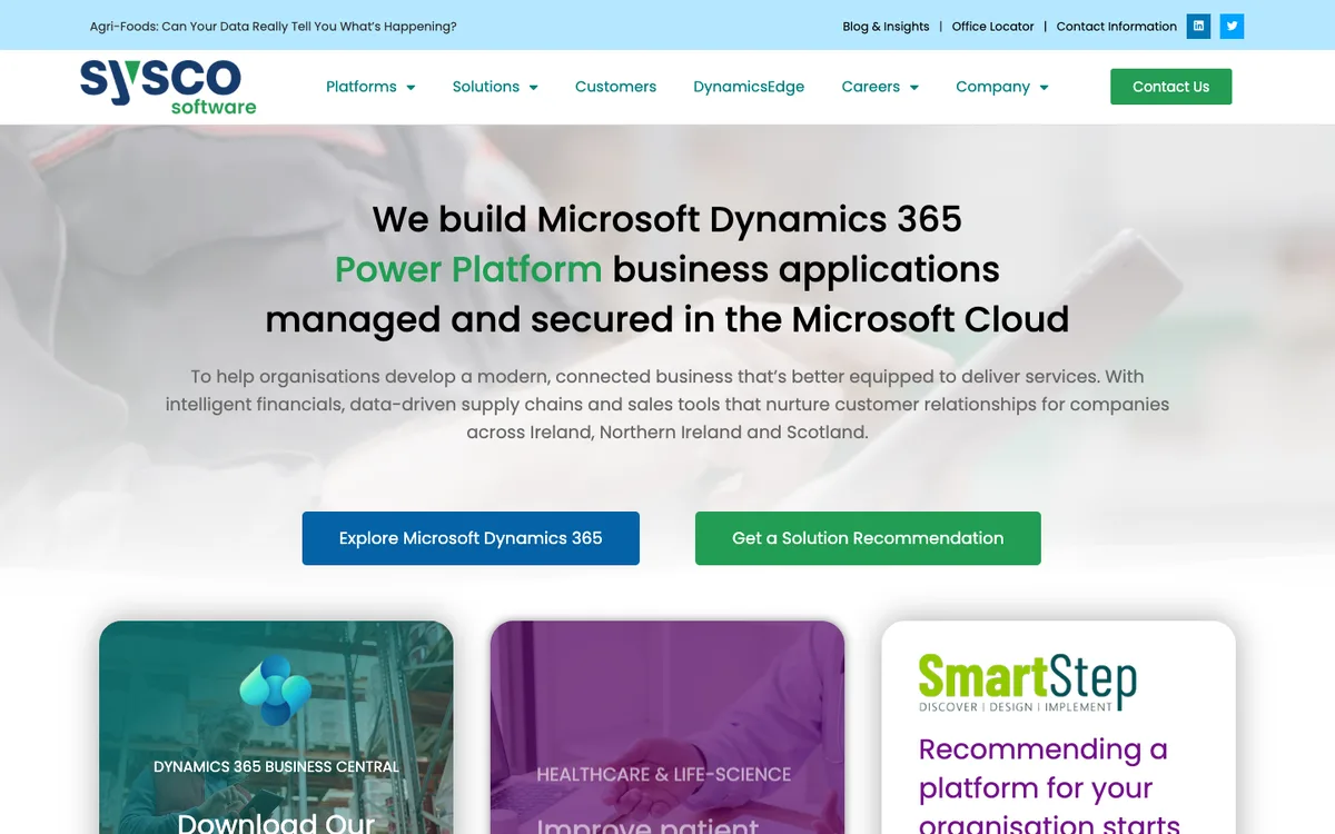 Sysco homepage