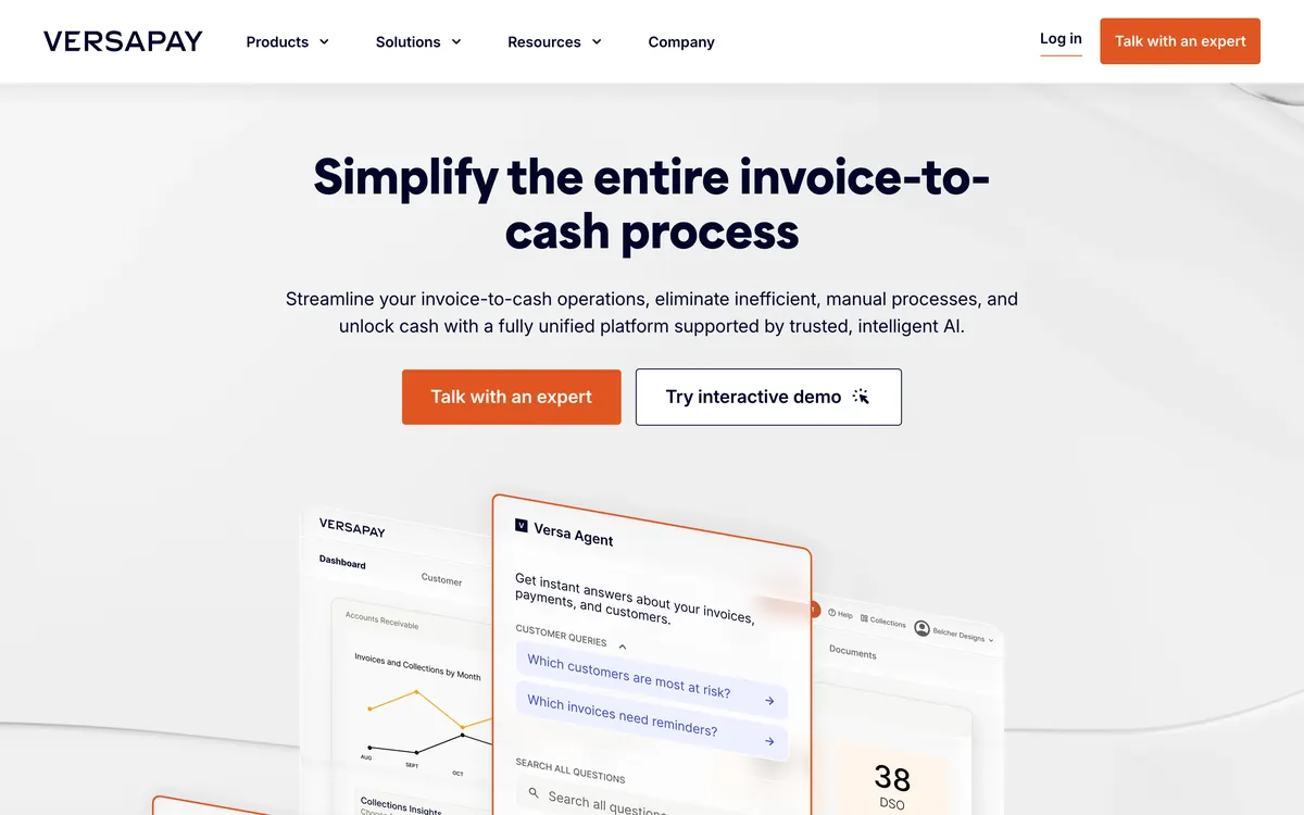 Versapay homepage